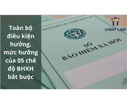 Toàn bộ điều kiện hưởng, mức hưởng của 05 chế độ BHXH bắt buộc